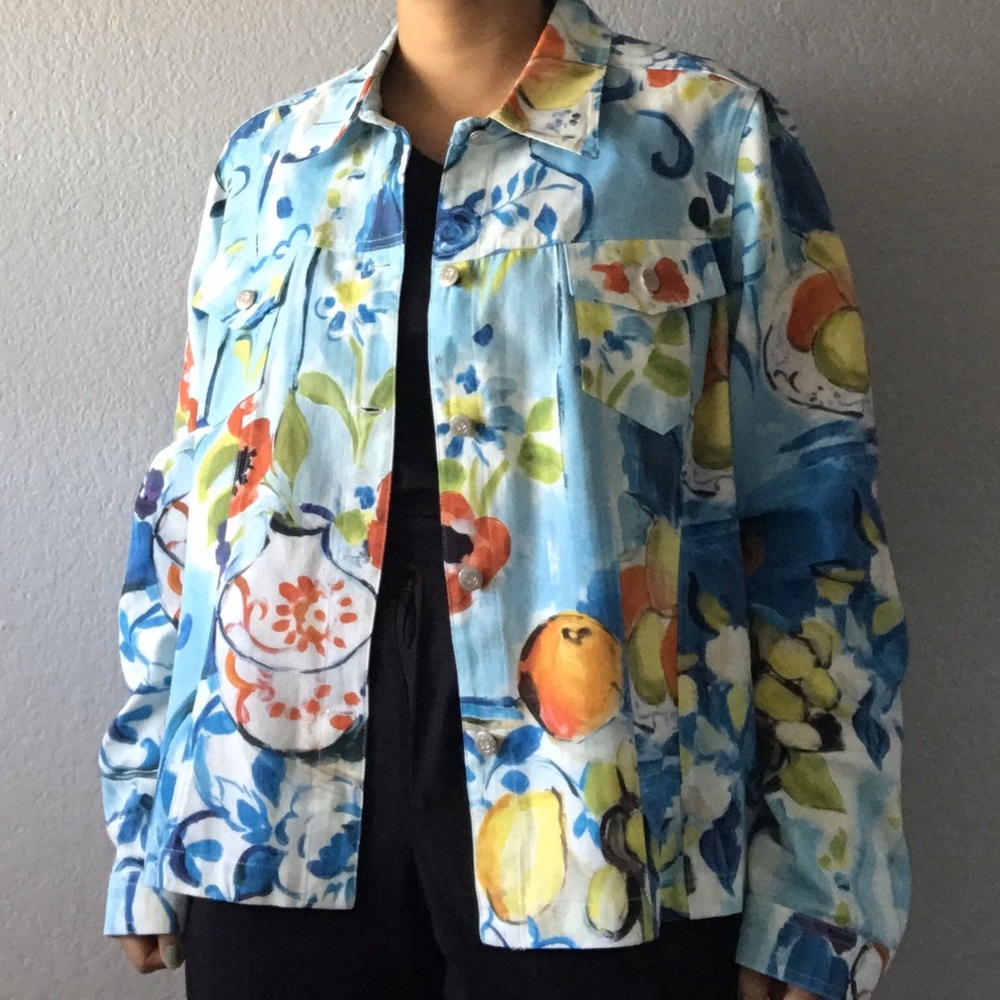 All over print shirt jacket